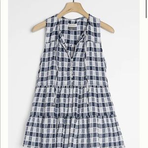 Anthropology Pilcro Neve tiered blouse